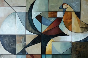 Abstract Bird in Flight 7P3H2N 48