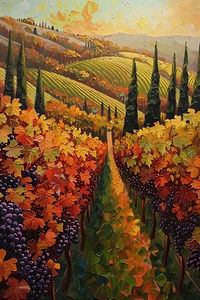 Autumn Vineyard Rows Z92HJ5 57