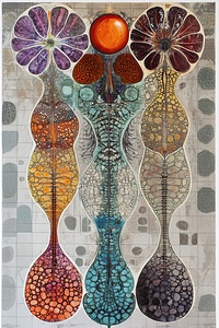 Biomorphic Triptych J9H3N2 60