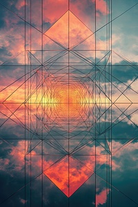 Celestial Grid Sunset H29NJP 58