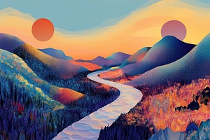 Chromatic River Flows Y54H9N 55