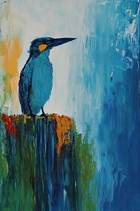 Azure Kingfisher Perch 29HBNZ 52