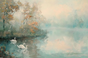 Autumn Mist Swans 5H2N9Z 45