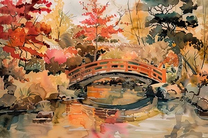Autumn Bridge Reflection 92HJ5C 50