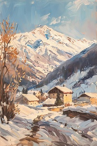 Alpine Winter Village 8294HJ 45