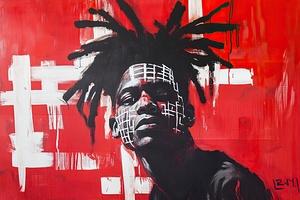 Crimson Grid Portrait 92HJ5 57