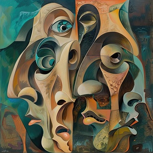 Abstract Visages Y9H2N5 60