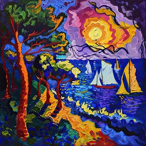 Coastal Sunset Sail 2PH9N4 60