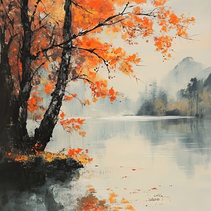 Autumn Lake Reverie 8H29P7 45