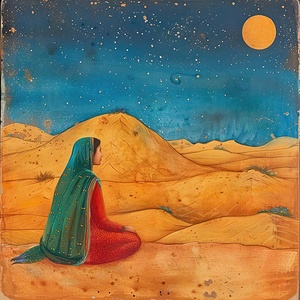 Desert Moonrise Contemplation J92H4N 47