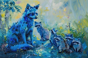 Azure Fox And Kits 2H9N3Z 49