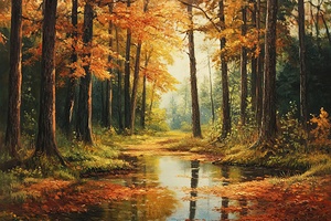 Autumn Forest Stream H2N9P2 45