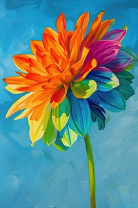 Chromatic Dahlia Bloom 2P9H7N 55