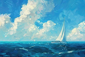 Azure Voyage Beneath Clouds 7P3H9N 50
