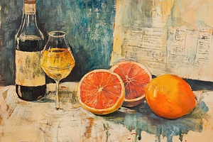 Citrus Wine Still Life H92N5Z 49