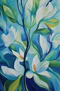 Azure Magnolia Bloom H2N9P4 58