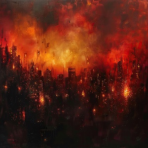 Crimson Cityscape NZ983H 55