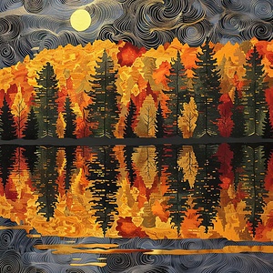Autumnal Reflection 7294HB 48