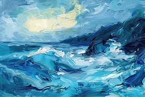 Azure Waves Crashing Y29N7J 50