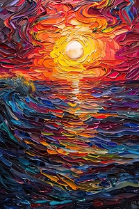 Chromatic Ocean Sunset H29P4Z 60