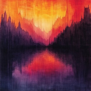 Crimson Cityscape Reflections H2N9P2 55