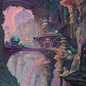 Bio Luminescent Cityscape H2794P 50