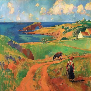 Coastal Pastoral Scene H2N9P4 58