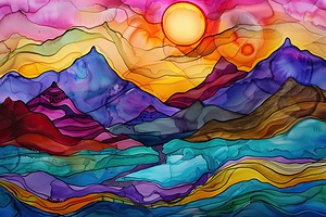 Chromatic Mountain Sunrise H92DJ5 65