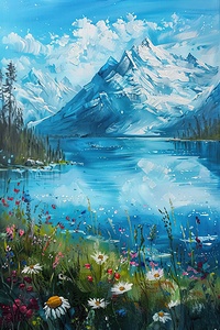 Alpine Lake Reverie 7892B4 45