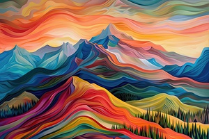 Chromatic Mountainscape 8H29P7 45