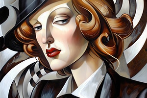 Art Deco Portrait 7H3N9B 55