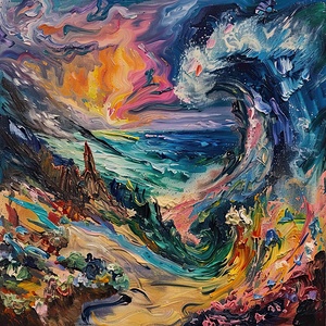 Coastal Wave Crash 9P3N2H 65