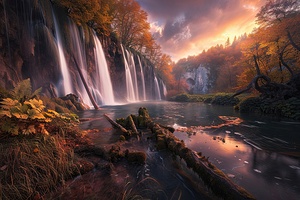 Autumn Waterfall Glow 9H3N2Z 65