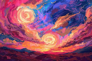 Celestial Swirls At Dusk H9P4N2 60