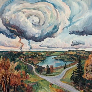 Autumn Vortex Above Lake 92DH3P 58