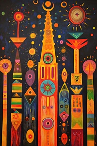 Celestial Towers Glowing 78HNZ 55