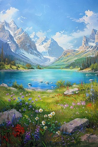 Alpine Lake Reverie 7294HB 45