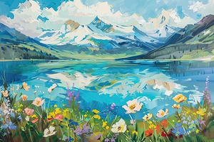 Alpine Lake Reverie 7294HB 48