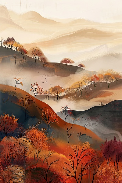 Autumn Whispers H3N9C2 55 Print