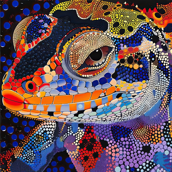 Chromatic Reptilian Gaze Y9K8N2 59 Print