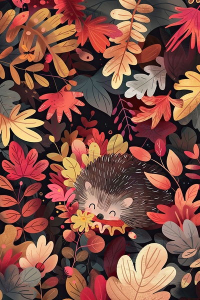 Autumn Hedgehog Nap 2H3N9B 45 by Abstract Rebellion