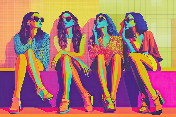 Chromatic Quartet 7H3N2P 55 Print