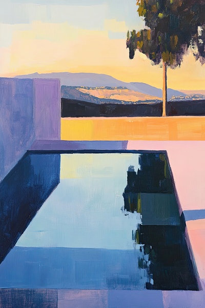 Azure Reflections Poolside 7P3H9N 55 by Abstract Rebellion