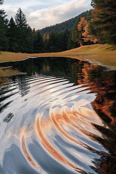 Autumn Ripples NZ8D2P 64 Print