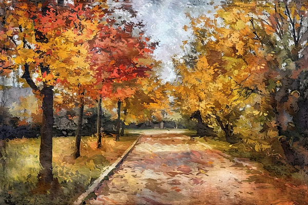 Autumn Pathway Glow 92HJ8P 51 by Abstract Rebellion