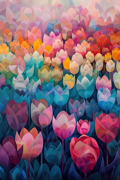 Chromatic Tulip Field H2N9P4 57 by Abstract Rebellion