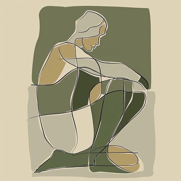 Contemplative Pose 48H9N2 55 Print