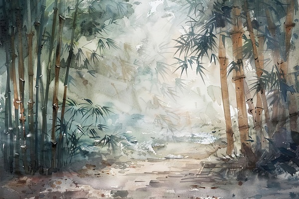 Bamboo Grove Reverie 7H29P4 45 by Abstract Rebellion
