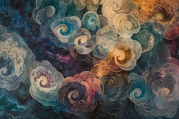 Celestial Roses Bloom 92HJ8 60 Print