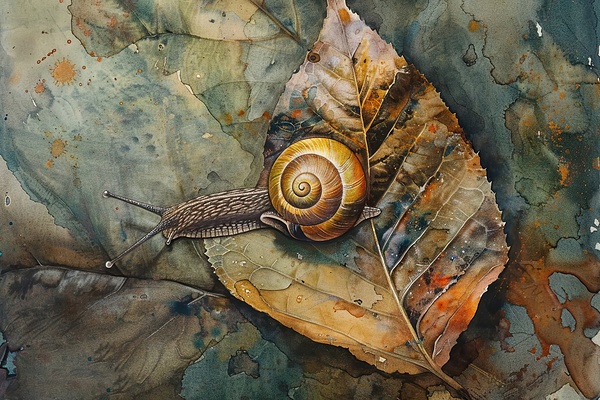 Autumnal Snail Trail 9H27P4 45 by Abstract Rebellion